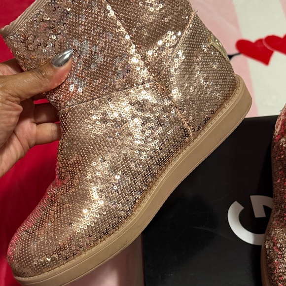 Guess Sequin Ankle Boots snow boots- golden/ rose gold - Picture 4 of 8